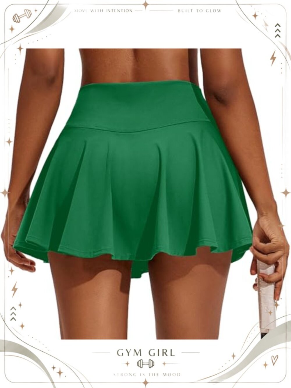 PINSPARK Womens Pleated Tennis Skort with Pockets Athletic Golf Skirt